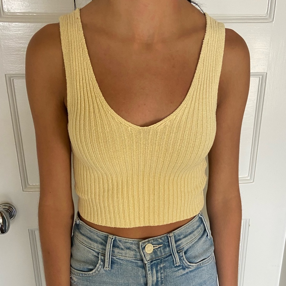 Brandy Melville knit rib tank top